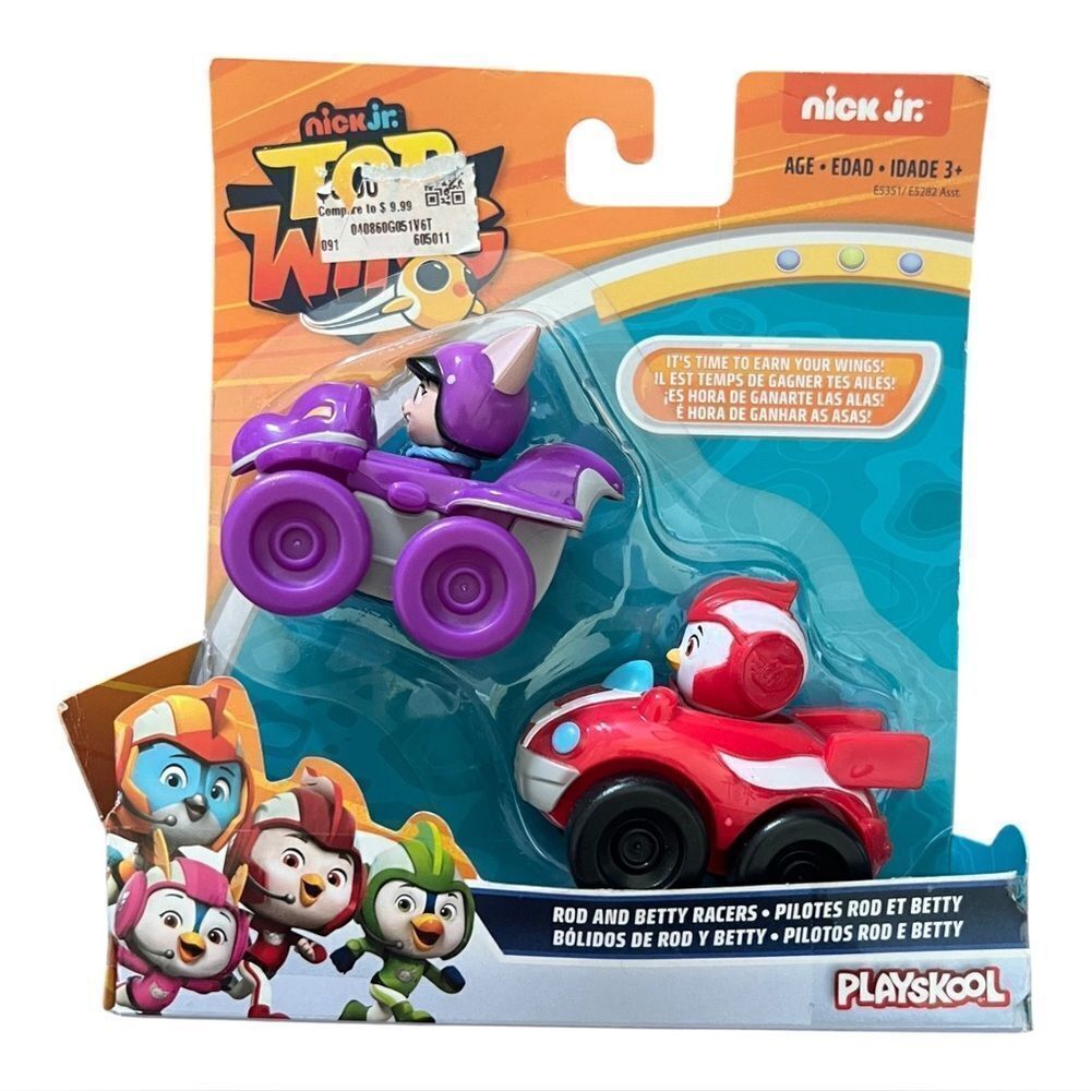 Top Wing Rod & Betty Bat Racers Toy Cars Set Nick Jr. New